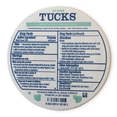 TUCKS Medicated Cooling Pad Hospital Pack by Blistex — Grayline Medical