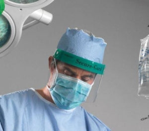 Cardinal Health Secure-Gard Face Shields - 1-Piece Face Shield with Foam Headband, 3/4 Length - H1SHIELD50