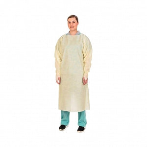 Cardinal Health Convertors Impervious Gowns - Gown Cover with Thumb Hole, Universal, Yellow - 2110PG