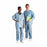 Cardinal Health Disposable Short-Sleeve Scrub Tops - Disposable Fluid-Resistant SMS Short-Sleeve V-Neck Scrub Top, Blue, Size M - 23502T