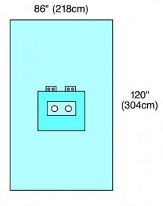 Cardinal Health Bilateral Limb Drape - Bilateral Limb Drape, 72" x 120" - 29416