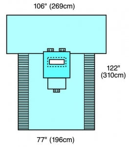 Cardinal Health Transverse Laparotomy Drape - Transverse Laparotomy Drape, 106" x 122" - 29421