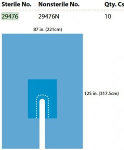 Cardinal Health Orthropedic Split Drapes - Tiburon Orthopedic Split Drape - 29476
