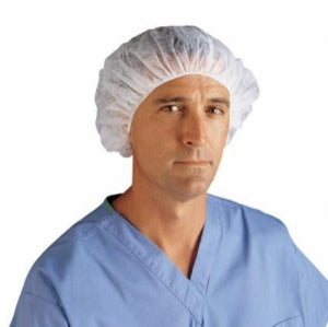 Cardinal Health Spunbonded Polypropylene Bouffants - Bouffant Cap, Spunbound, Red, 24", Nonsterile - 3224R