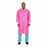 Cardinal Premium Knee-Length Lab Coat - Knee-Length Disposable Lab Coat with Knit Collar, Raspberry, Size 3XL - C3660RB3XL