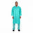 Cardinal Premium Knee-Length Lab Coat - Knee-Length Disposable Lab Coat with Knit Collar, Teal, Size 3XL - C3660TE3XL