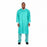 Cardinal Premium Knee-Length Lab Coat - Knee-Length Disposable Lab Coat with Knit Collar, Teal, Size 3XL - C3660TE3XL