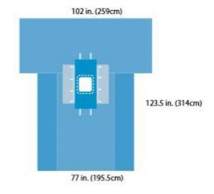 Cardinal Health Tiburon Major Abdominal Drapes - Tiburon Major Abdominal Drape with Pouch - 9457