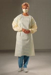 Cardinal Health Yellow Isolation Gown - Yellow Isolation Gown, AAMI, Overhead, Size XL - AT4488-XL