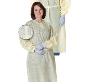 Cardinal Health Yellow Isolation Gown - Yellow Isolation Gown, AAMI, Overhead, Size XL - AT4498-XL