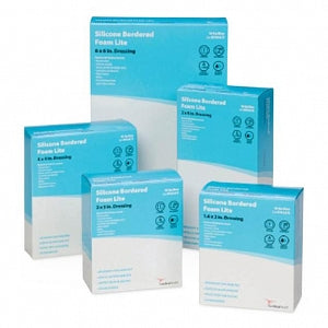 Cardinal Health Silicone Bordered Foam Lite Dressings - Silicone Bordered Foam Lite Dressings, 1.6" x 2" - BFM22LTE