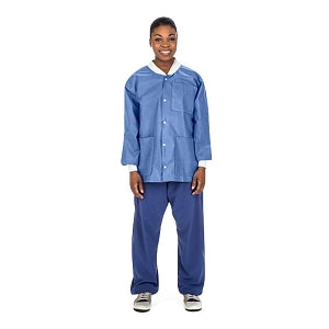 Cardinal Health Disposable Hip-Length Lab Coats - Lab Jacket, Disposable, Ceil Blue, Size M - C3630CBM