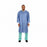Cardinal Health Premium Knee-Length Lab Coats - Medical Lab Coat, Knee Length, Disposable, Blue, Size XL - C3660MBXL