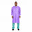 Cardinal Premium Knee-Length Lab Coat - Knee-Length Disposable Lab Coat with Knit Collar, Purple, Size Large - C3660PPL
