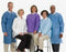 Cardinal Health Disposable Knee-Length Purple Lab Coats - Knee-Length Lab Coat, Knit Collar, White - C3660WHLK