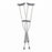 Cardinal Health Push-Button Forearm Crutches - Forearm Crutches, 250 lb. Capacity, Aluminum, Push-Button Adjustment, 32"-41" - CA801FYTH