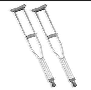 Cardinal Health Adjustable Aluminium Axillary Crutches - Adjustable Axillary Crutch, Tall, 70-78, 300 lb. - CA901TL