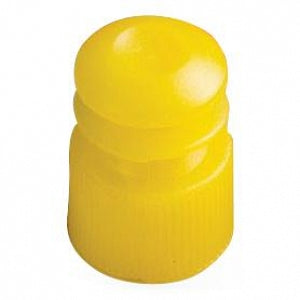 Cardinal Health Flange Plug Caps - Flanged Plug Caps, 12-13 mm, Yellow - CHPCFYL