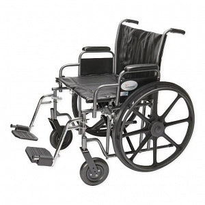 Cardinal Health Wheelchairs - Wheelchair with Desk-Length Arms and Powder-Coated Swing-Away Footrests, 500 lb. Capacity, 22" x 18" - CW0006PS