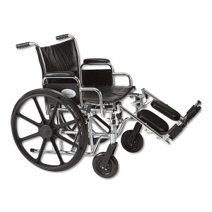 Cardinal Health Wheelchairs - 300-lb. Capacity Wheelchair with Desk-Length Arms, Elevated Leg Rests, Chrome Finish, 16" x 16" - CW0070CEL