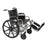 Cardinal Health Wheelchairs - 300-lb. Capacity Wheelchair with Desk-Length Arms, Elevated Leg Rests, Chrome Finish, 16" x 16" - CW0070CEL