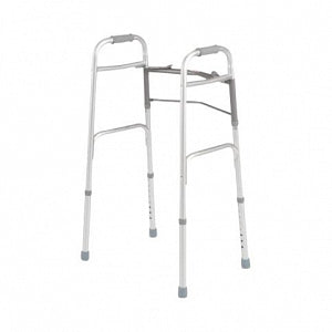 Cardinal Health Novaplus Walkers - 300-lb. Capacity Dual-Release Folding 32"-39" Adjustable Height Walker without Wheels with Push Button Adjustments - VCWAL0007N