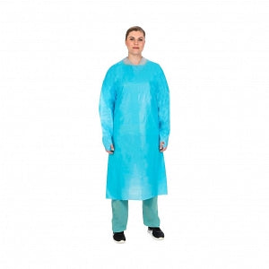 Cardinal Health Poly-Coated Isolation Gowns - Poly-Coated Fluid-Protection Isolation Gown, Size XL - V5213PG