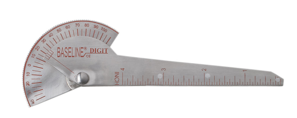Baseline Finger Goniometer - Metal - 1- Finger Design - 6 inch