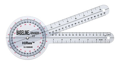 Baseline Plastic Goniometer - HiRes 360 Degree Head