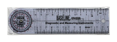 Baseline Plastic Goniometer - Rulongmeter Style - HiRes 360 Degree Head
