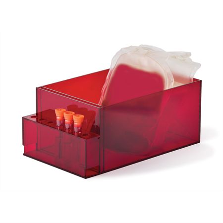 Blood Type Organization System Acrylic Blood Type Organizer - 7 Tube Slots