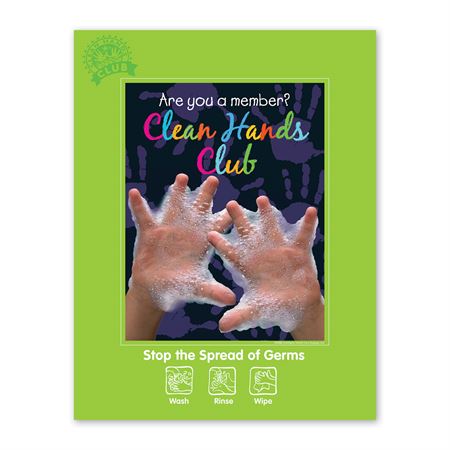 22"W x 28"H Bubble Hands - Clean Hands Club