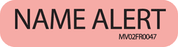 PDC Healthcare Alert ID Bands - "Name Alert" Label, Fluorescent Red, 1-7/16" x 3/8" - MV02FR0047