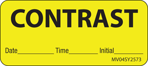 PDC Healthcare Contrast Labels - Label, Contrast Date, 2-1/4