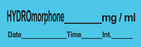 PDC Healthcare Chart Labels - Hydromorphone Chart Label, 1-1/2" x 1/2", Blue - LAN-16