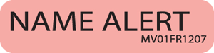 PDC Healthcare Alert ID Bands - "Name Alert" Label, Fluorescent Red, 1-1/4" x 5/16" - MV01FR1207