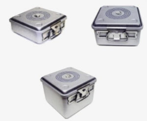 Case Medical High Half Size Solid Bottom Sealed Containers - SteriTite Sealed Container, Half Size, Solid Bottom with Lid, 12.3" x 11" x 8" - SC08H