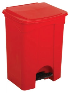 Continental Commercial Products LLC Plastic Step-On Trash Cans - Plastic Step-On Waste Can, Red, 18 gal. - 18RD
