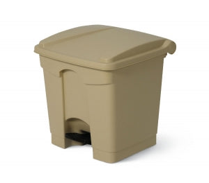 Continental Commercial Products LLC Plastic Step-On Trash Cans - Plastic Step-On Can, Beige, 8 gal. - 8 BE