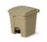 Continental Commercial Products LLC Plastic Step-On Trash Cans - Plastic Step-On Can, Beige, 8 gal. - 8 BE