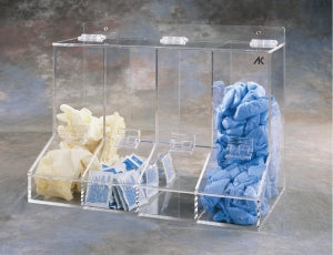 Connecticut Clean Room Corp Multi-Use Dispenser - Multiuse Dispenser, Top-Loading, Hinged Lid and Doors, Wall-Mount or Free Standing 3/16" Acrylic, Width 33 1/2" x Height 23 7/8" x Depth 8 1/2" - AK244-2