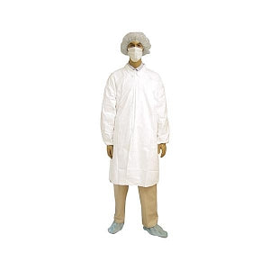 Connecticut Clean Room Corp Tyvek IsoClean Frocks - FROCKS, TYVEK, ISOCLEAN, SERGED SEAMS, S-XL - IC263SWH-OB