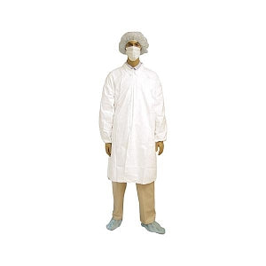 Connecticut Clean Room Corp Tyvek IsoClean Frocks - FROCKS, TYVEK, ISOCLEAN, CLEAN PROCESS, 3XL - IC270BWH-OC