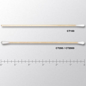 Connecticut Clean Room Corp Cottontips Swabs - SWAB, COTTONTIP, DB HEAD, 0.19"-HEAD, LEN-6" - CT2000