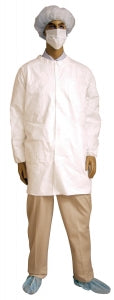 Connecticut Clean Room Corp Tyvek Labcoats - LABCOATS, TYVEK, STRAIGHT SLEEVES, S-XL - TY210SWH