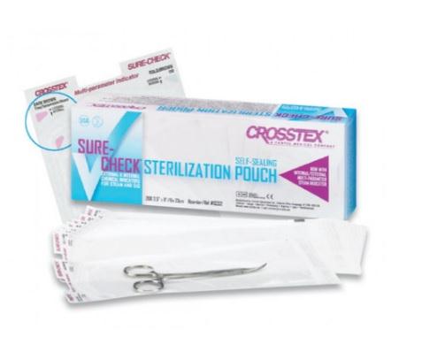 Crosstex Int'l Sure-Check Sterilization Pouches - Sure-Check Sterilization Pouch, 5.25" x 15" - SCL5152