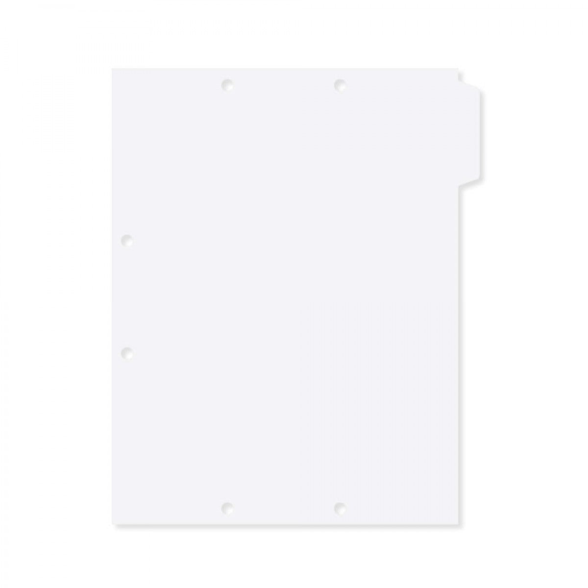 Filepro Chart Divider Side Tab Position #1 Or #4 1/4 Cut Blank|Paper T ...