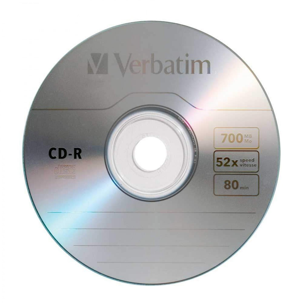 Verbatim Cd-R 80 Min 52X General Use Color: Silver Storage Capacity: 700Mb 10 / Pack