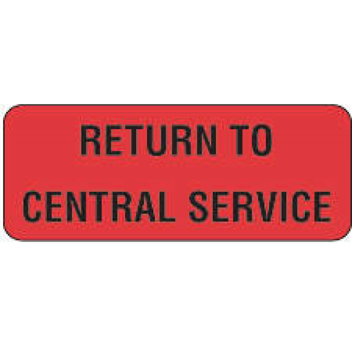 Label Paper Permanent Return To Central 2 1/4