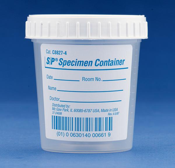 Cardinal Health Specimen Containers 90mL/53mm-Case of 400